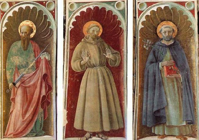 UCCELLO, Paolo Sts Paul, Francis and Jerome oil painting picture